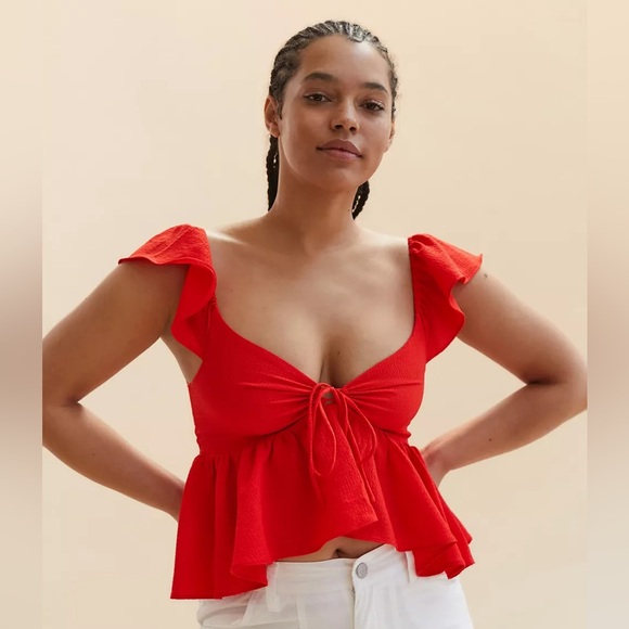 Urban Outfitters Tops - NWOT Urban Outfitters Sierra Keyhole Babydoll Blouse